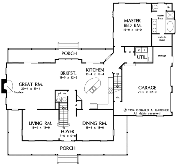 House Plan Design - Country Floor Plan - Main Floor Plan #929-208
