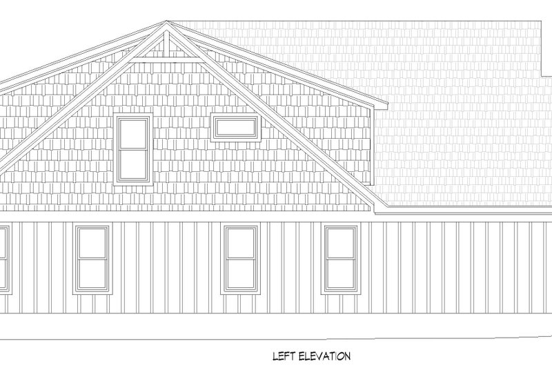 House Blueprint - Exterior - Other Elevation 1 for Farmhouse House Plan #932-1437 - 3 bed, 2 bath