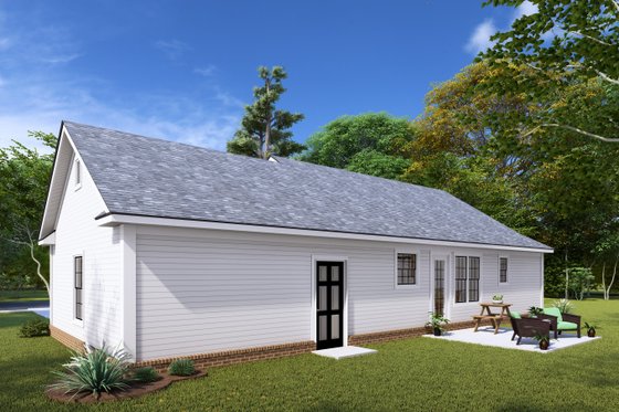Exterior - Rear Elevation for Country House Plan #513-2057 - 2 bed, 2 bath
