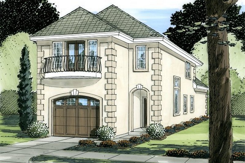 Dream House Plan - European Exterior - Front Elevation Plan #126-227