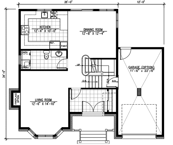 Cottage Floor Plan - Main Floor Plan #138-137