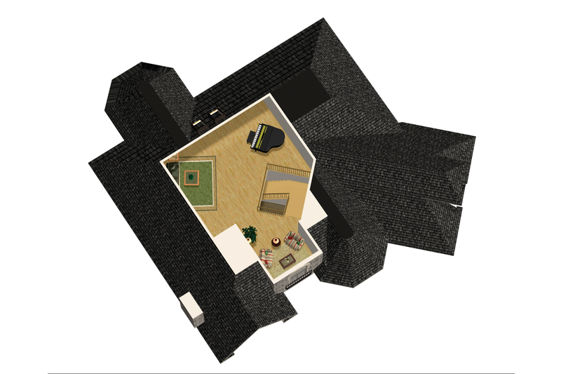Architectural House Design - Floor Plan - Upper Floor 1 for European House Plan #25-4695 - 2 bed, 2 bath