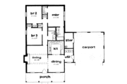 Cottage Style House Plan - 3 Beds 2 Baths 1159 Sq/Ft Plan #36-265 