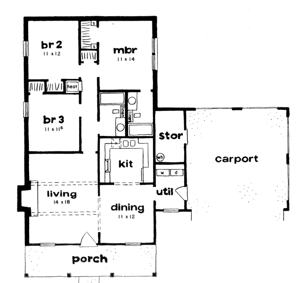 Cottage Floor Plan - Main Floor Plan #36-265