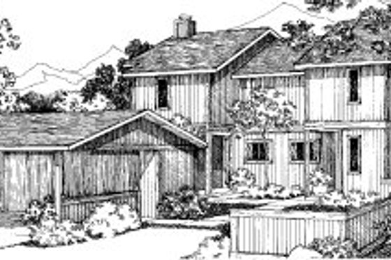Exterior - Front Elevation House Plan #303-150 - 2 bed, 1.5 bath