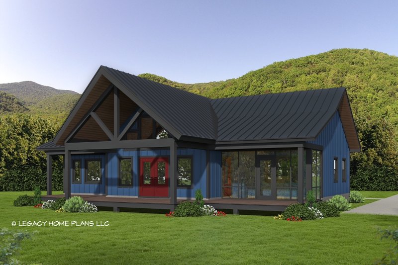 Dream House Plan - Exterior - Rear Elevation for Country House Plan #932-607 - 2 bed, 2 bath