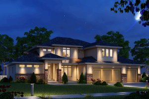 Exterior - Front Elevation 3 for Modern House Plan #20-2268 - 4 bed, 3.5 bath