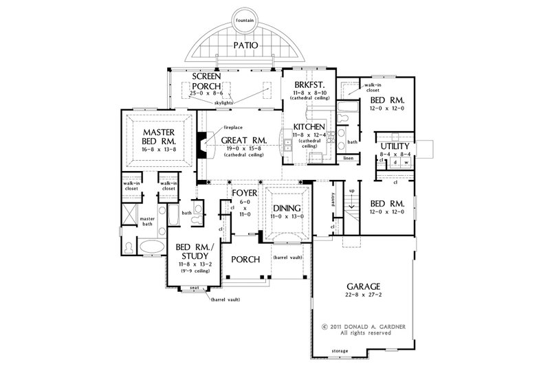 Home Plan - Floor Plan - Main Floor for European House Plan #929-27 - 4 bed, 3 bath