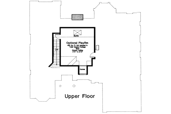 Floor Plan - Upper Floor for European House Plan #310-157 - 5 bed, 2.5 bath