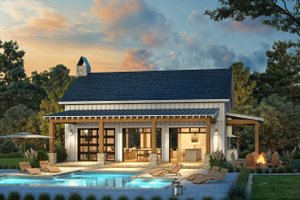 Farmhouse Exterior - Front Elevation Plan #430-396