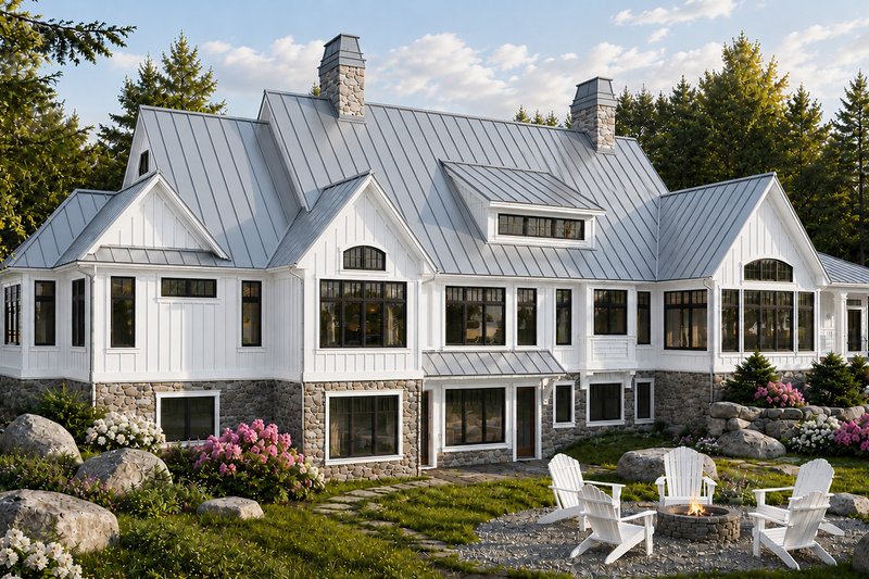Dream House Plan - Exterior - Rear Elevation 1 for Farmhouse House Plan #928-444 - 4 bed, 4.5 bath