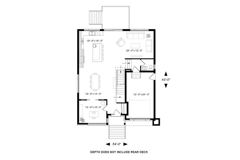 Dream House Plan - Floor Plan - Main Floor for Contemporary House Plan #23-2647 - 4 bed, 3.5 bath