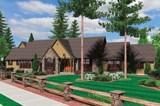 Exterior - Other Elevation 1 for European House Plan #48-430 - 3 bed, 2.5 bath