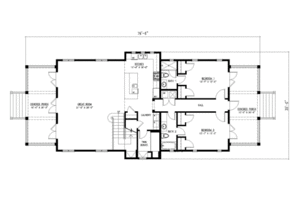 Floor Plan - Main Floor for Beach House Plan #443-3 - 3 bed, 3 bath