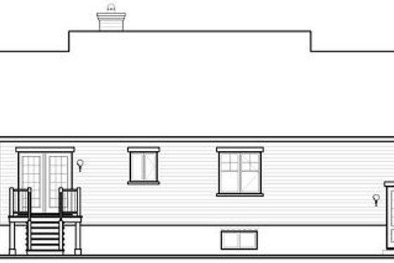 Exterior - Rear Elevation for Traditional House Plan #23-792 - 2 bed, 1 bath