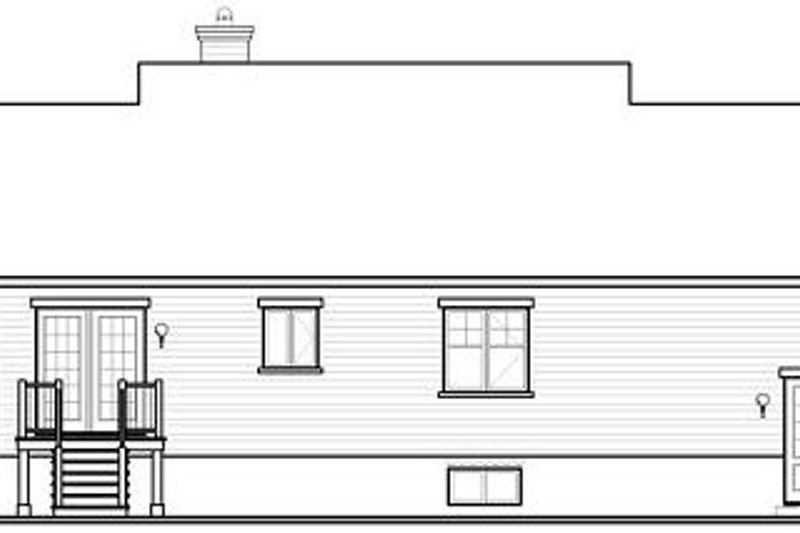 Architectural House Design - Exterior - Rear Elevation for Traditional House Plan #23-792 - 2 bed, 1 bath