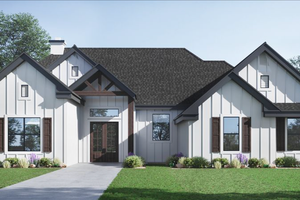 Craftsman Exterior - Front Elevation Plan #1110-9