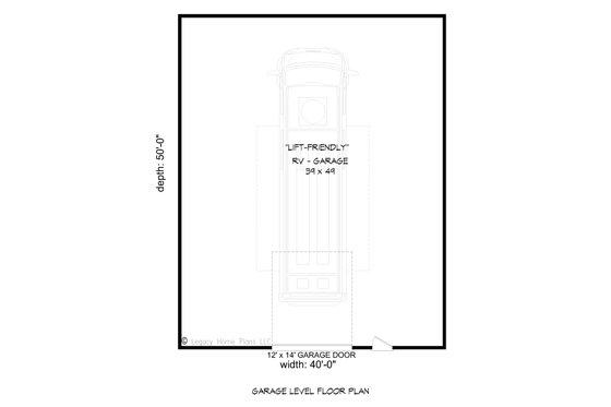 Floor Plan - Main Floor for Country House Plan #932-88, 0 bath
