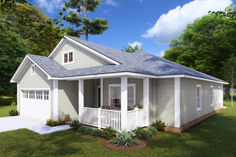 House Blueprint - Exterior - Other Elevation for Cottage House Plan #513-2256 - 3 bed, 2 bath