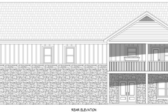 Exterior - Rear Elevation for Barndominium House Plan #932-1057 - 3 bed, 2 bath