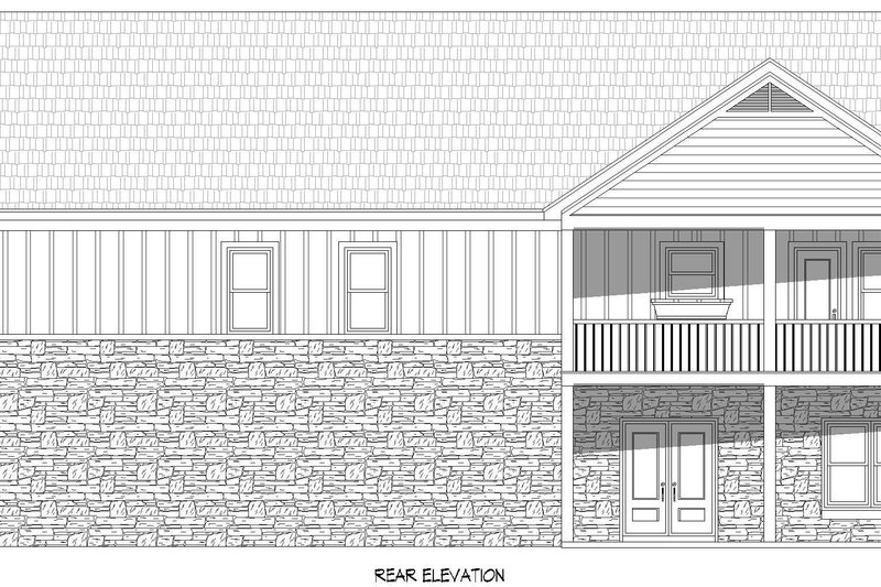 House Design - Exterior - Rear Elevation for Barndominium House Plan #932-1057 - 3 bed, 2 bath