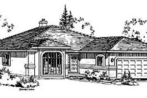 Ranch Exterior - Front Elevation Plan #18-108