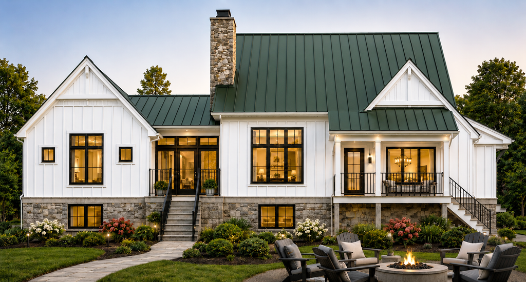 Exterior - Rear Elevation 1 for Farmhouse House Plan #928-439 - 3 bed, 3.5 bath