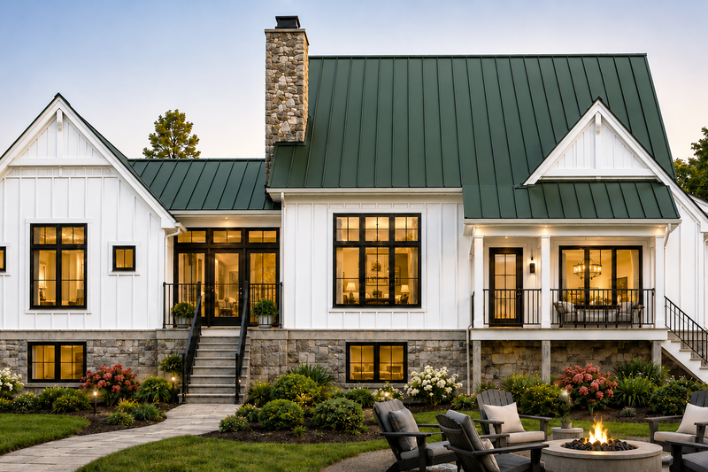 House Blueprint - Exterior - Rear Elevation 1 for Farmhouse House Plan #928-439 - 3 bed, 3.5 bath