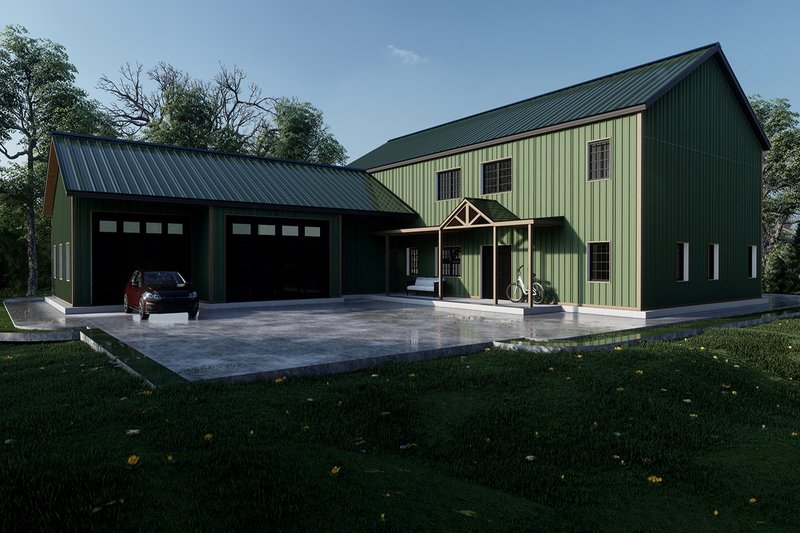 Home Plan - Exterior - Other Elevation for Barndominium House Plan #1107-14 - 4 bed, 2.5 bath