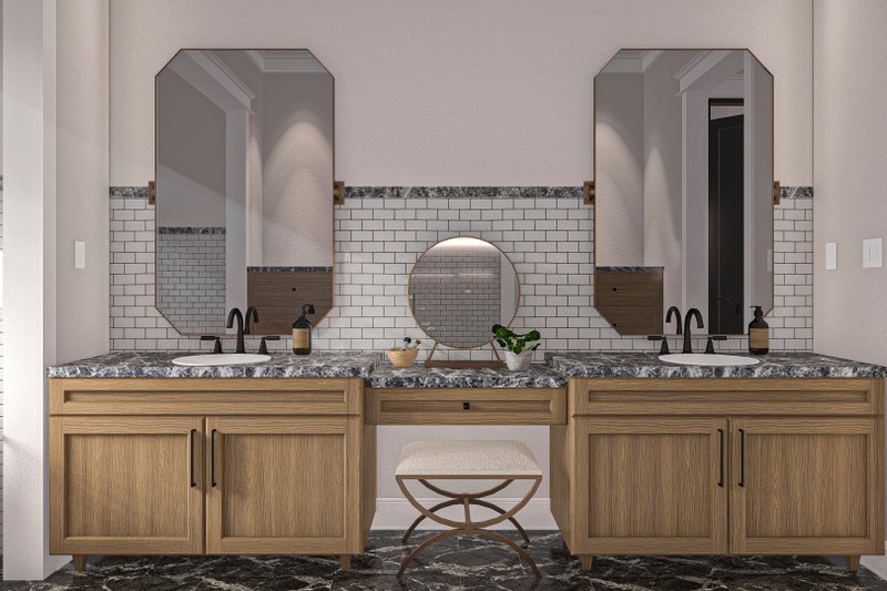 House Blueprint - Interior - Master Bathroom for Modern House Plan #455-464 - 5 bed, 4.5 bath