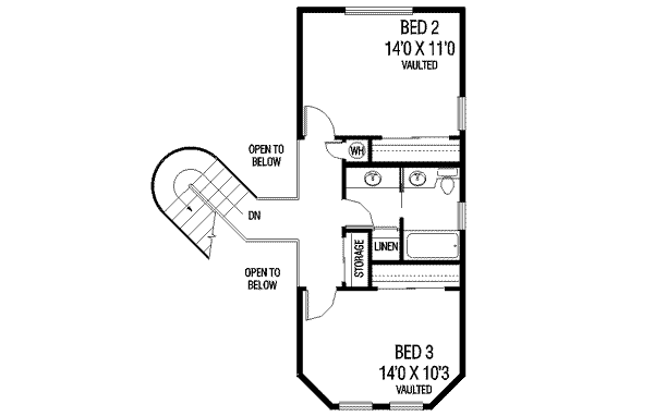 Dream House Plan - Traditional Floor Plan - Upper Floor Plan #60-354