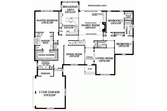 Floor Plan - Main Floor for European House Plan #137-227 - 5 bed, 4.5 bath