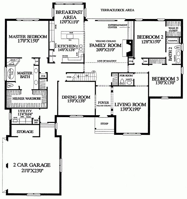House Plan Design - European Floor Plan - Main Floor Plan #137-227