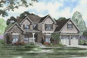 European Style House Plan - 4 Beds 3 Baths 2952 Sq/Ft Plan #17-2134 