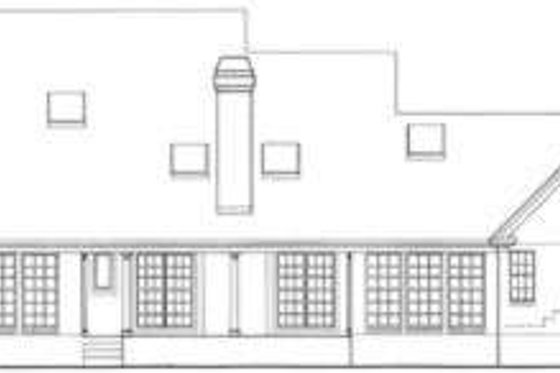 Exterior - Rear Elevation for European House Plan #406-182 - 3 bed, 2 bath