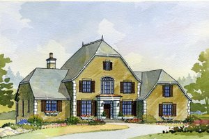 European style home, elevation