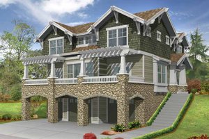 Exterior - Front Elevation 3 for Craftsman House Plan #132-312 - 3 bed, 2.5 bath