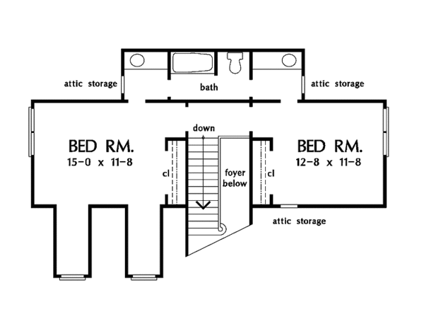 House Plan Design - Country Floor Plan - Upper Floor Plan #929-549