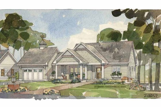 Exterior - Front Elevation 3 for Craftsman House Plan #928-79 - 3 bed, 2.5 bath