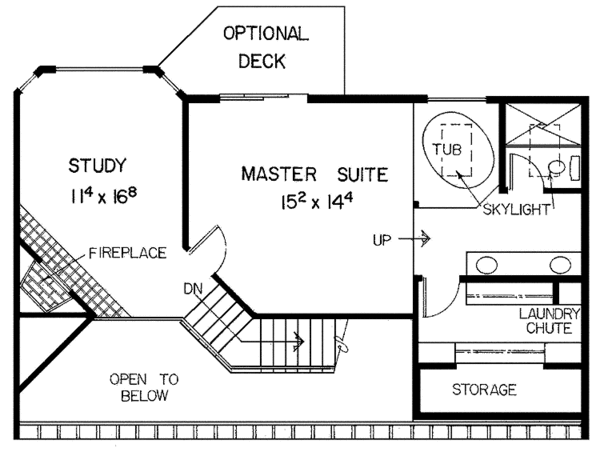 Country Floor Plan - Upper Floor Plan #60-791