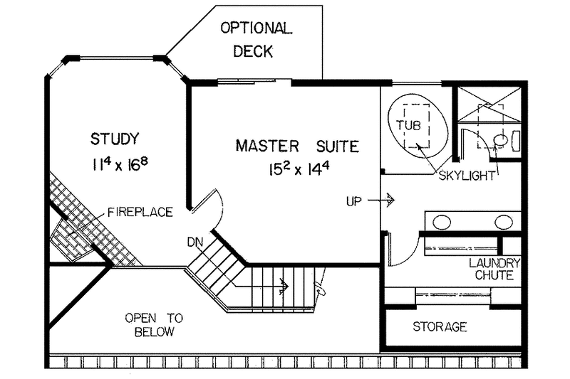 House Blueprint - Floor Plan - Upper Floor for Country House Plan #60-791 - 3 bed, 2.5 bath
