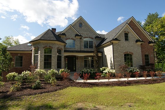 Exterior - Front Elevation 5 for European House Plan #1057-2 - 4 bed, 3.5 bath