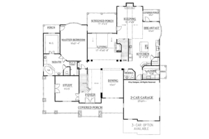 Floor Plan - Main Floor for European House Plan #437-66 - 4 bed, 4.5 bath