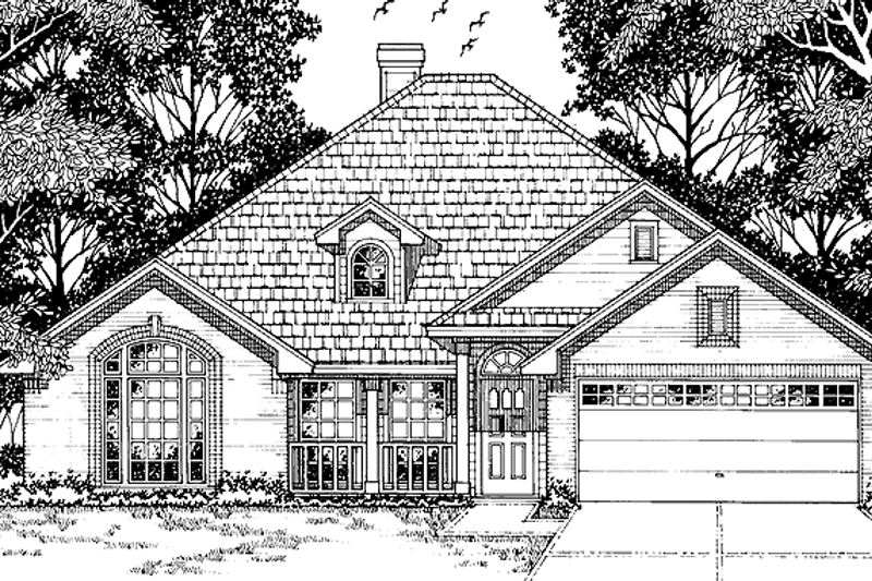 Home Plan - Ranch Exterior - Front Elevation Plan #42-471