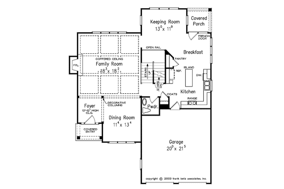 Floor Plan - Main Floor for Country House Plan #927-924 - 3 bed, 2.5 bath