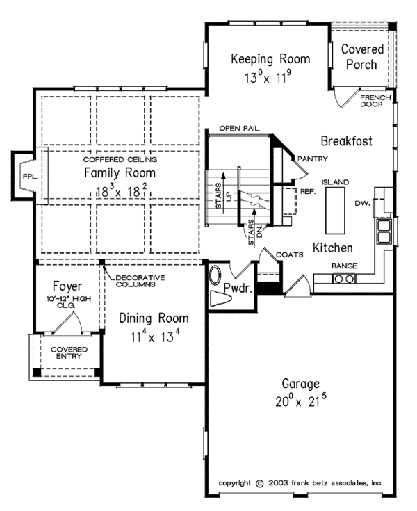 Country Floor Plan - Main Floor Plan #927-924