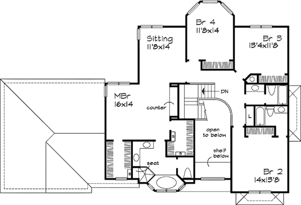 House Plan Design - Prairie Floor Plan - Upper Floor Plan #320-620