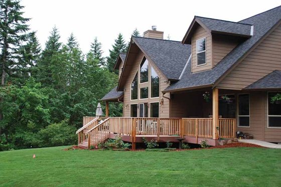 Exterior - Rear Elevation for Craftsman House Plan #943-22 - 3 bed, 2.5 bath