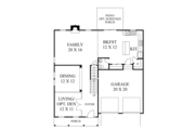 Colonial Style House Plan - 4 Beds 2.5 Baths 2803 Sq/Ft Plan #1053-54 Floor 