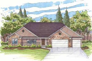 House Blueprint - Traditional Exterior - Front Elevation Plan #435-13